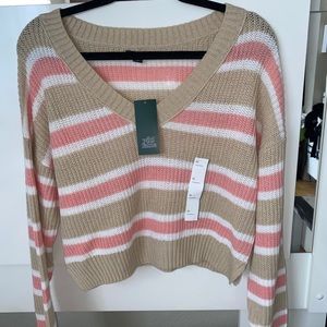 Cropped knit sweater